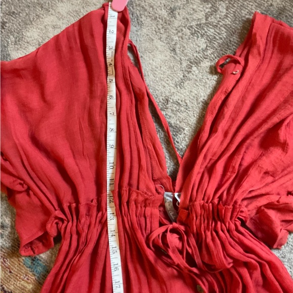 Charlie Charlie Charlotte women’s red maxi boho beach dress Size Medium - Picture 7 of 15